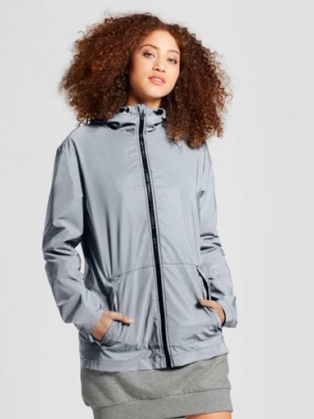 Hunter for Target Adult Unisex Packable Rain Coat - Silver XS